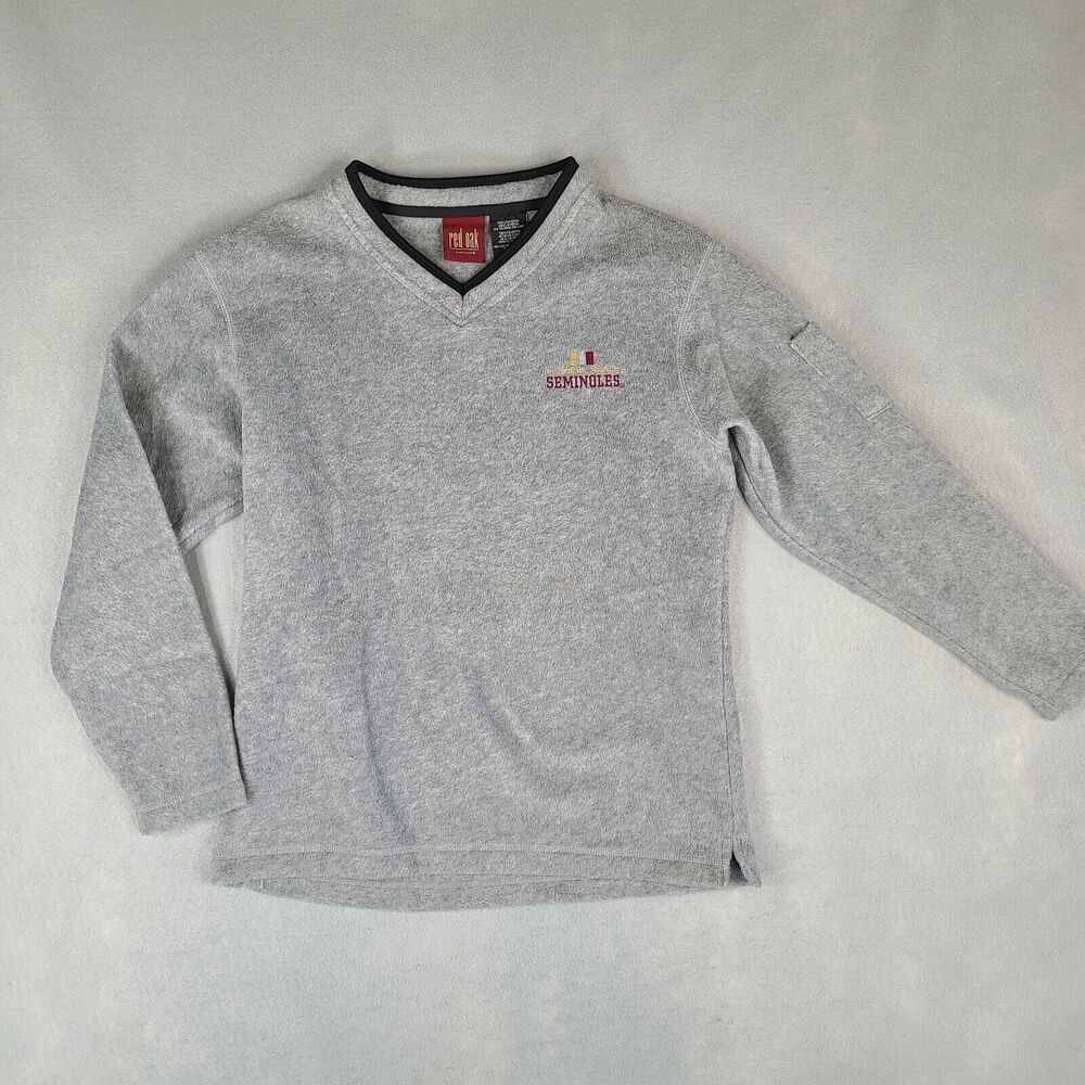 Red Oak Sportswear Men's Florida Seminoles Sweatshirt Small V Neck Gray